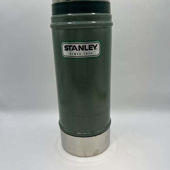 Stanley Thermos Hammertone Green 16‎ Oz Vacuum Bottle Camping - Picture 2 of 10